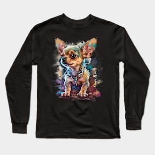 Chihuahua Puppy doggy dog Sci-fi Long Sleeve T-Shirt